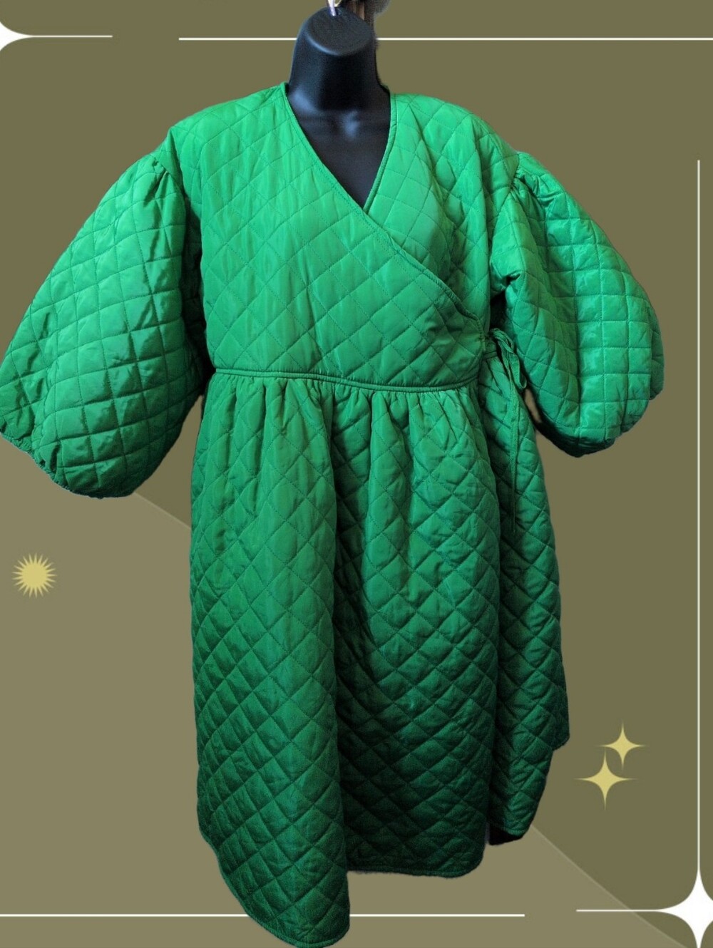 ✨ Rare Terrell Dominick Quilt Me Baby Long Oversized Dress Quilt Jacket Size S